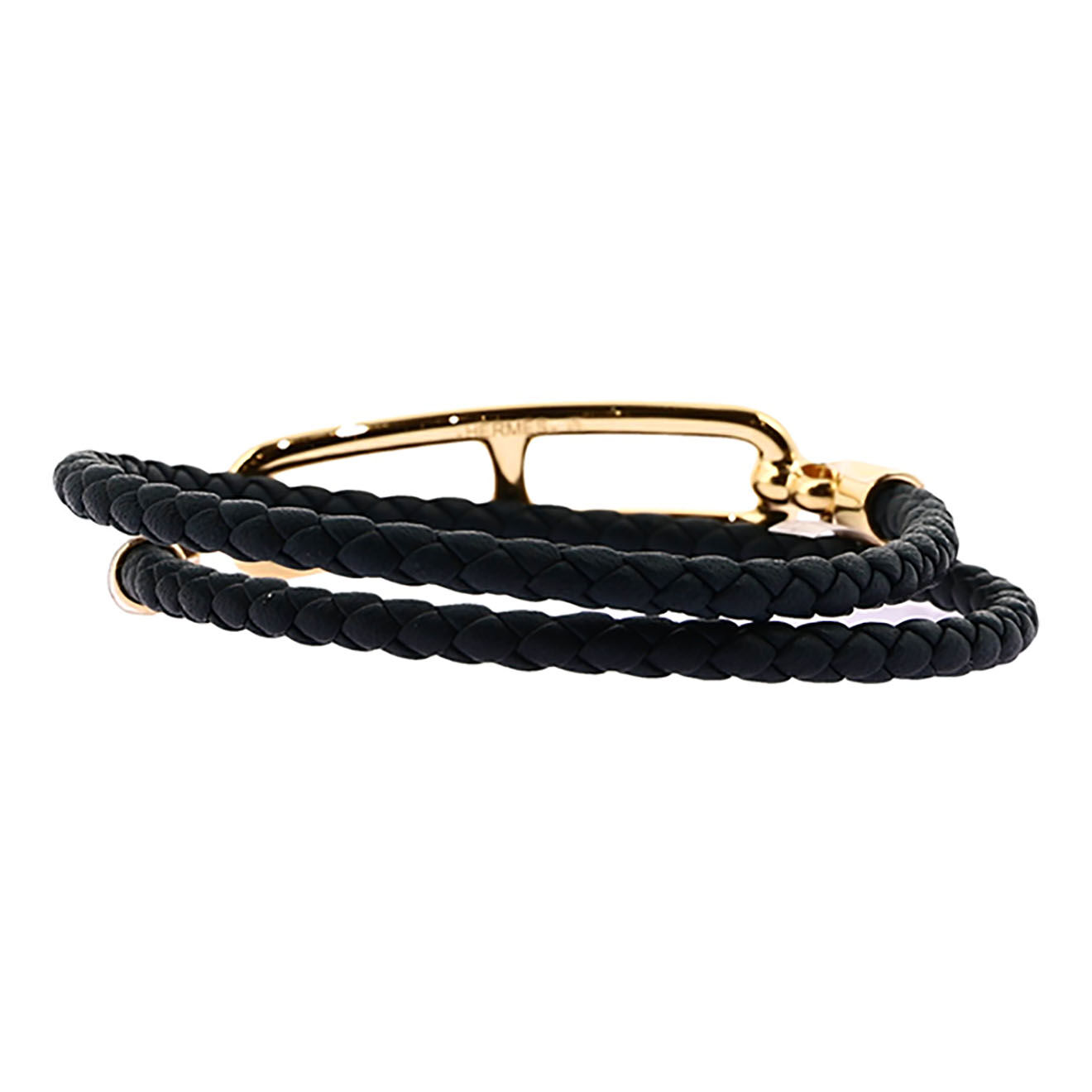 Hermès Bracelet double tour Roulis en Cuir vert - Neuf sans étiquette
