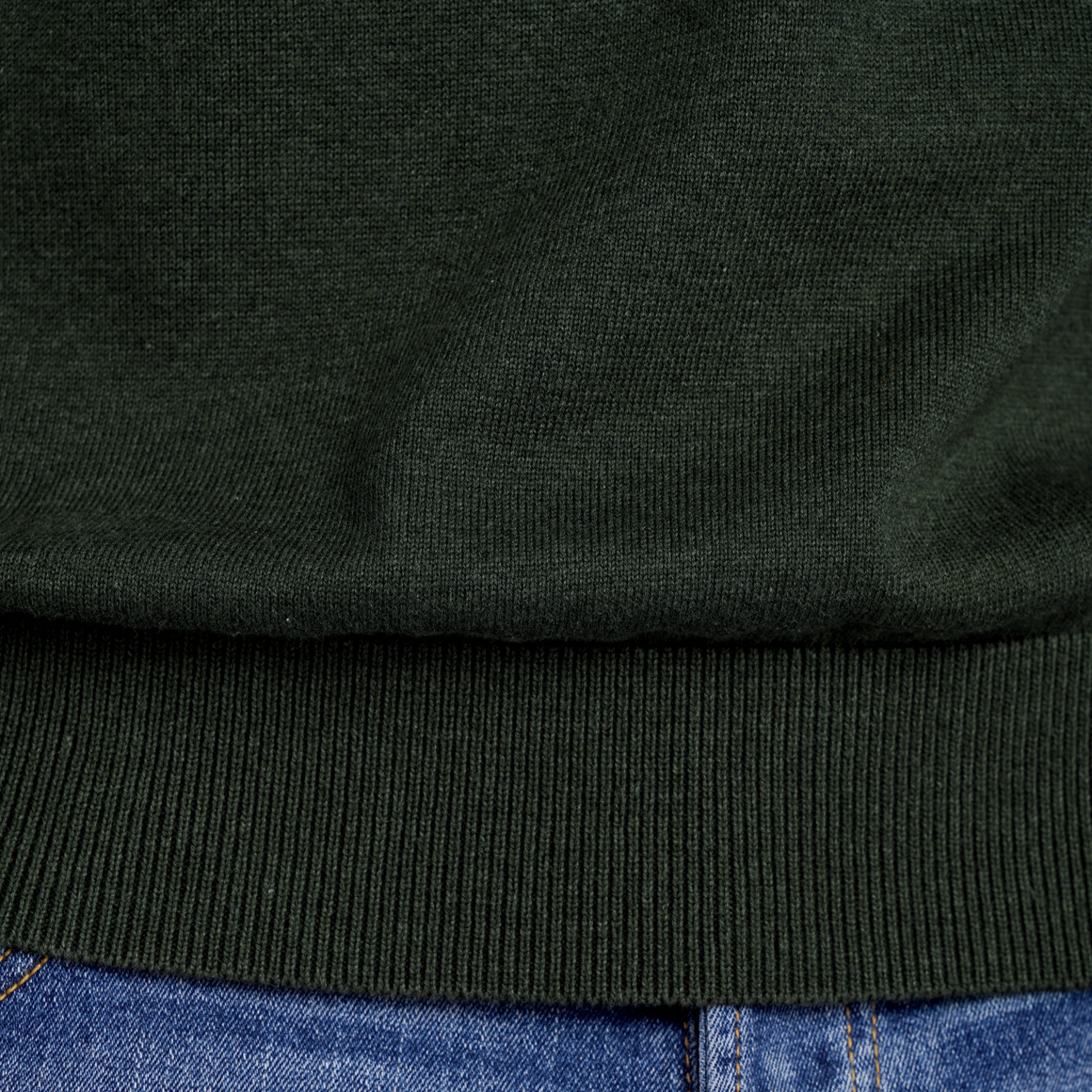 VanVaan Herren Feinstrickpullover mit V-Ausschnitt dunkeloliv