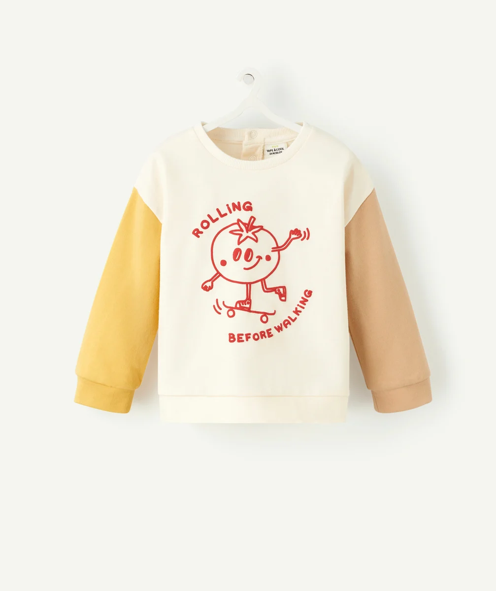 SWEAT BÉBÉ GARÇON EN FIBRES RECYCLÉES MOTIF TOMATE
