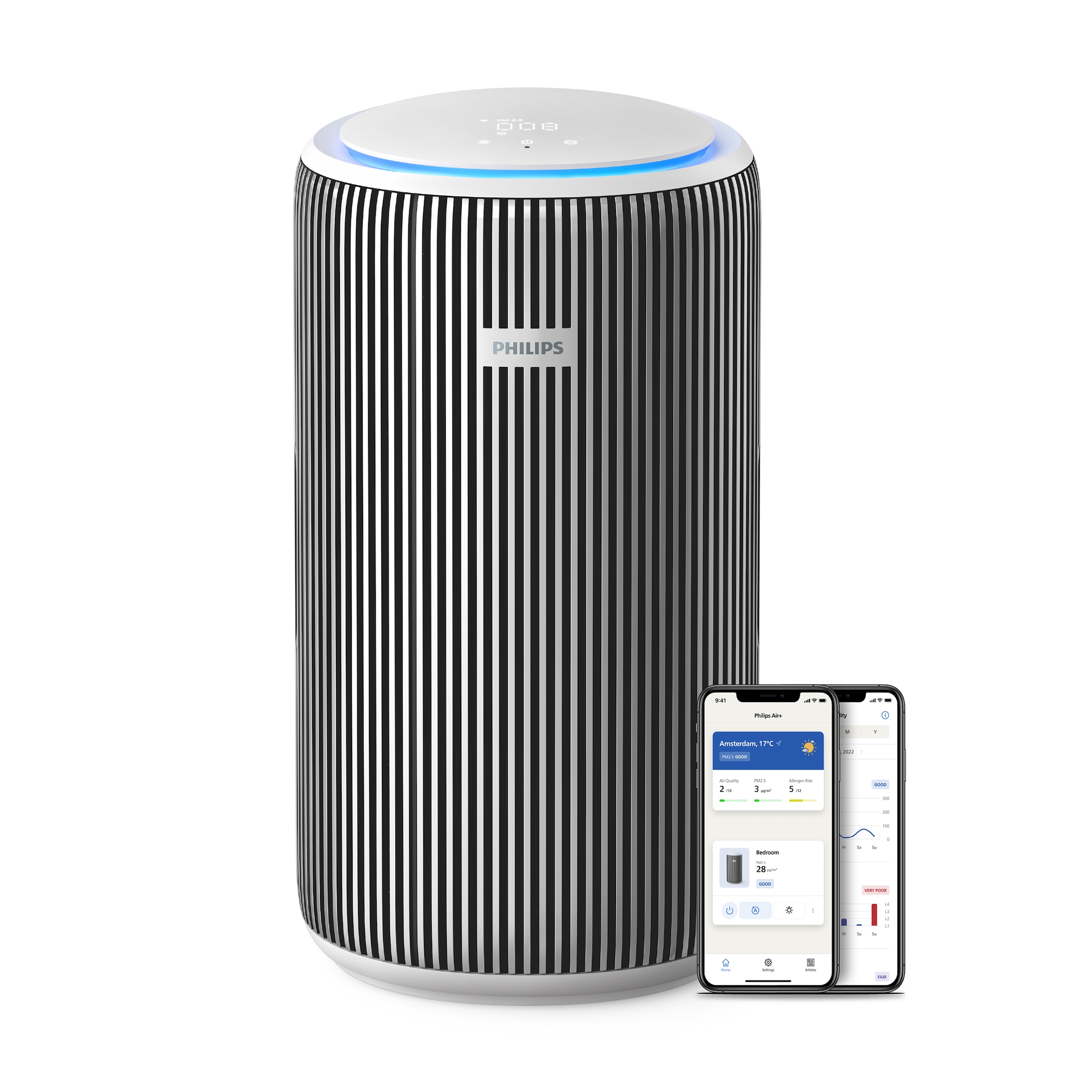 Philips Luftreiniger »AC3220/10 PureProtect 3200 Series, Luftreinigungsrate (CADR) 520 m³/h« für 135 qm Räume 3-Schichten-HEPA-Filtersystem, leise