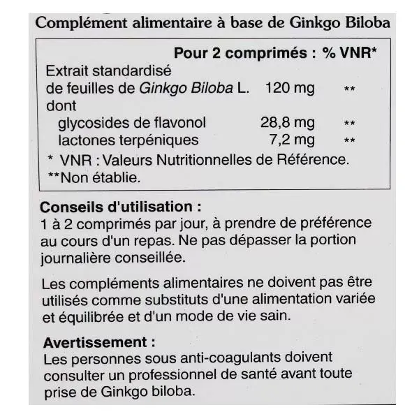 Pharma Nord Ginkgo Biloba 60 comprimidos