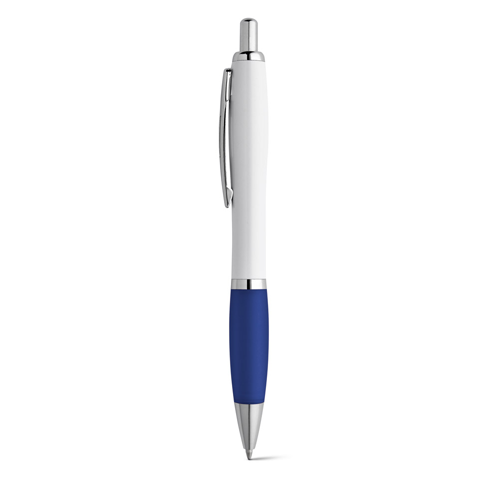 hi!dea 81161 - Stylo à bille en ABS blanc avec clip en métal
