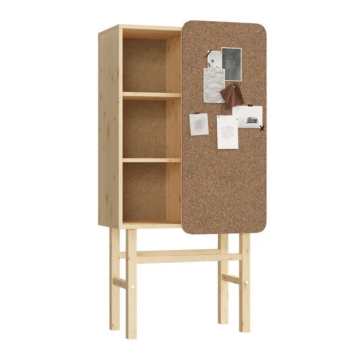 Karup Design - Slide Schrank, mit Pinnwand, Kiefer klar lackiert