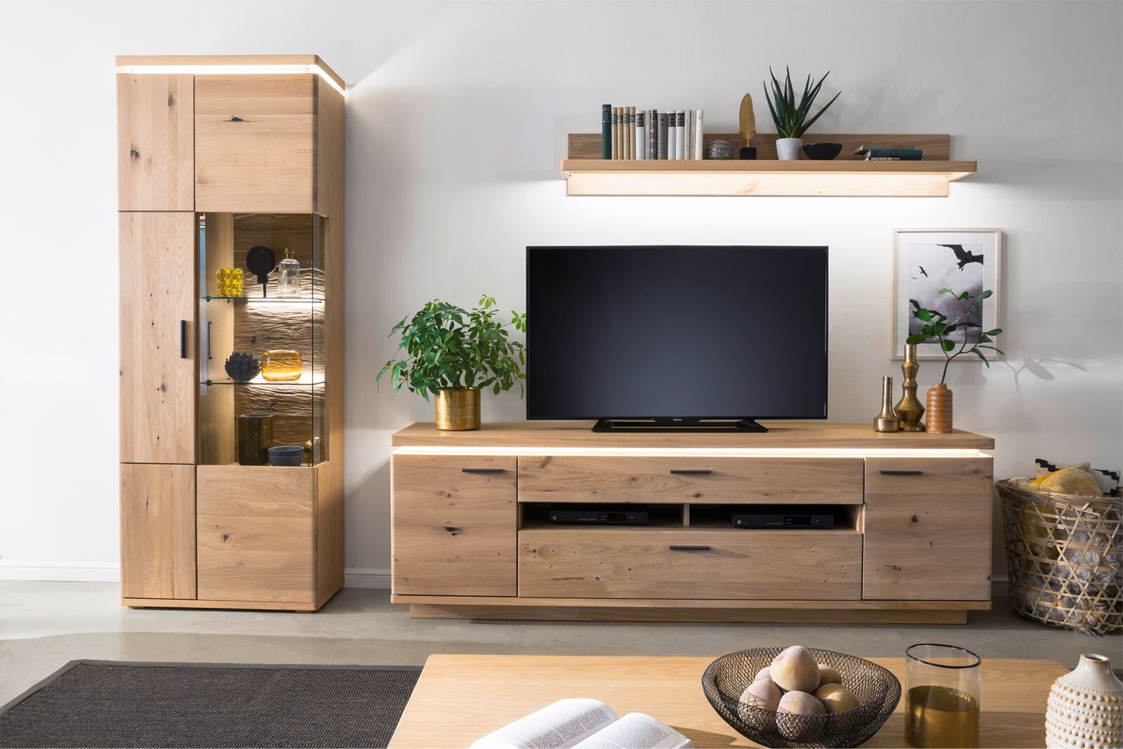 Wandboard BARCELONA Balkeneiche bianco