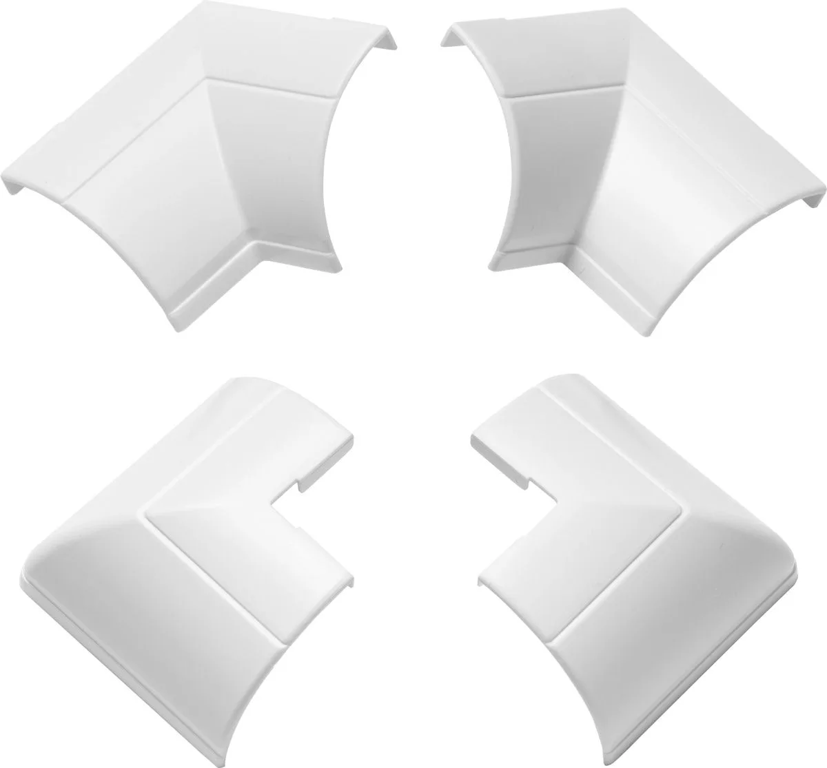 Lot de 4 coudes pour D-Line Trim 22/22 mm Caches-câbles