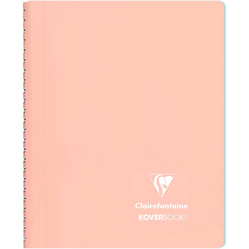Cahier spirale Clairefontaine Koverbook Blush A5 14,8 x 21 cm petits carreaux 160 pages