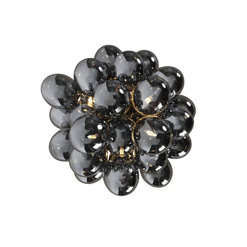 Qazqa plafondlampen uvas zwart g9