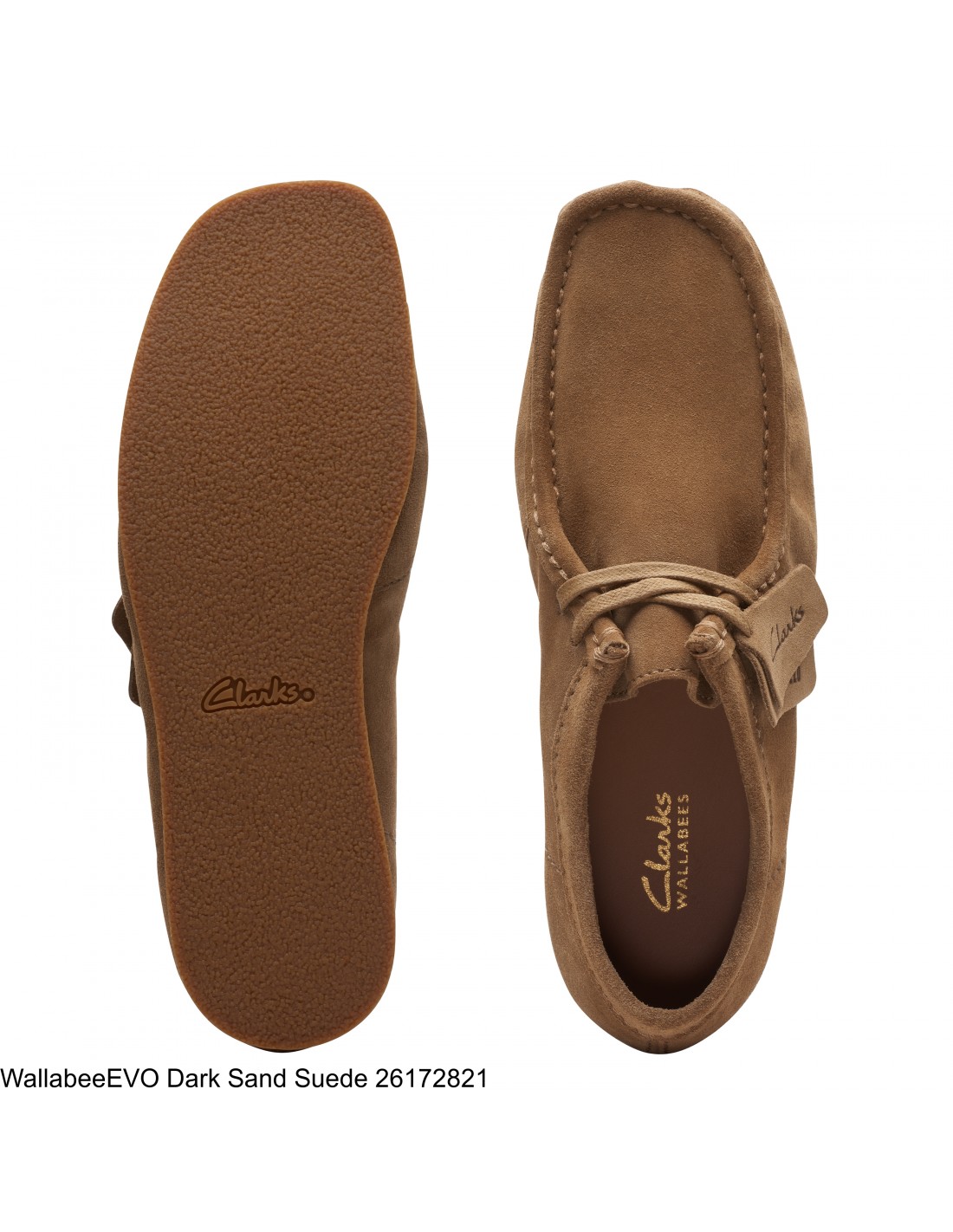 clarks Derbies homme wallabee evo dark sand suede
