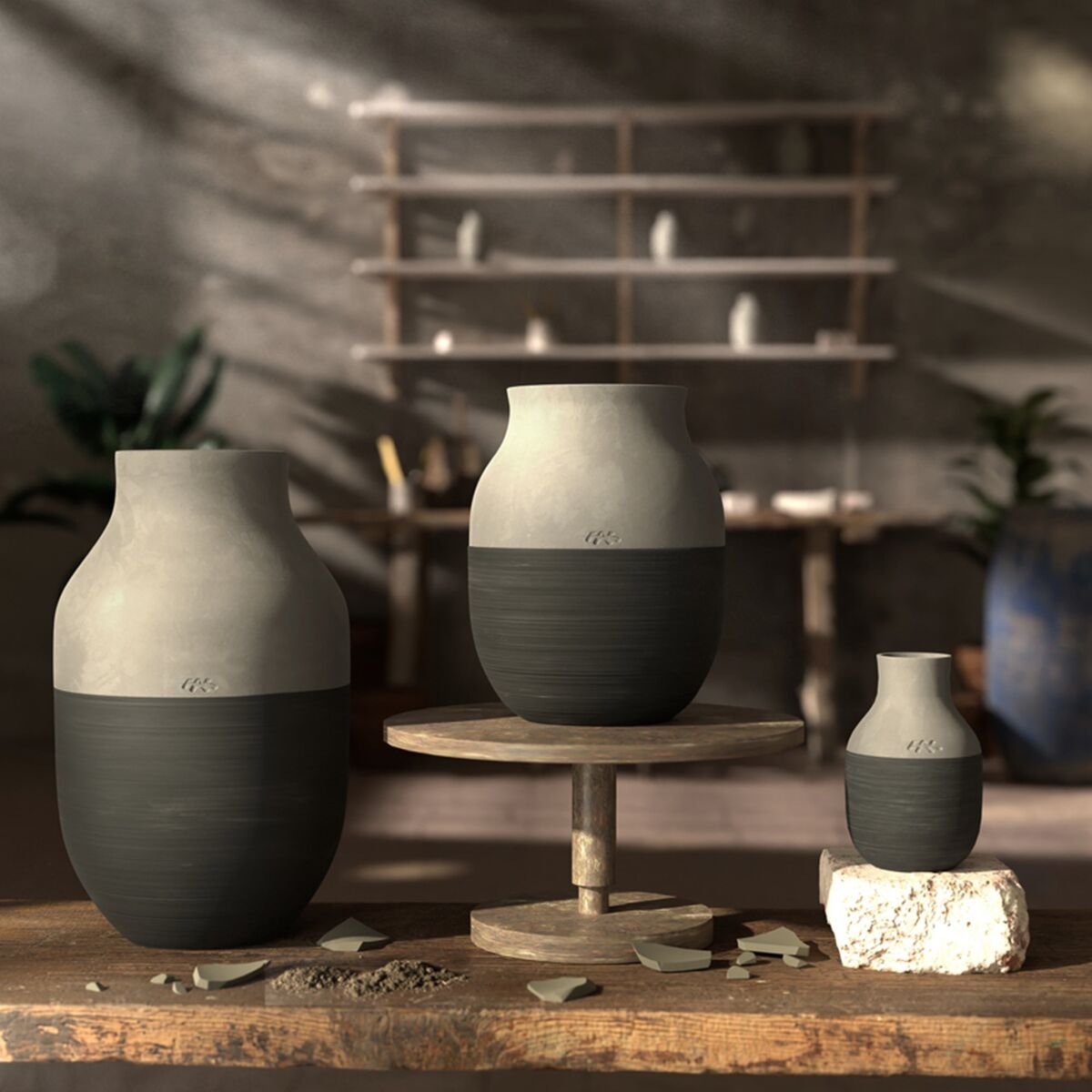 Omaggio Circulare vase 12,5 cm, antrasittgrå