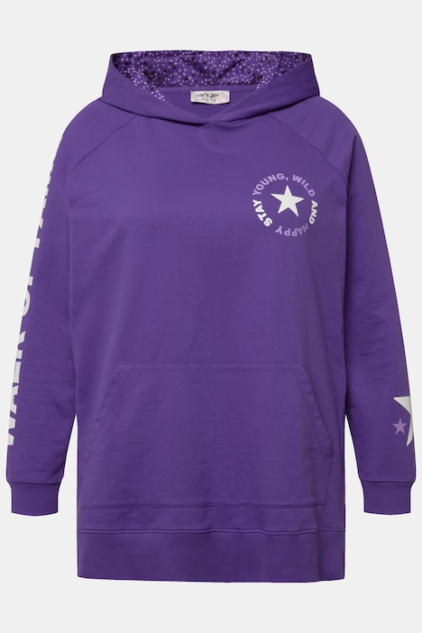 Hoodie, Sweater, Kapuze, Schrift-Druck, Langarm