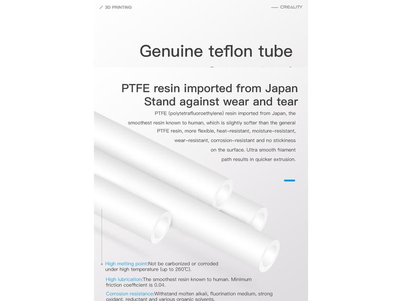 Creality Teflonschlauch Capricorn Kit 2 m Capricorn Teflon Tube Set