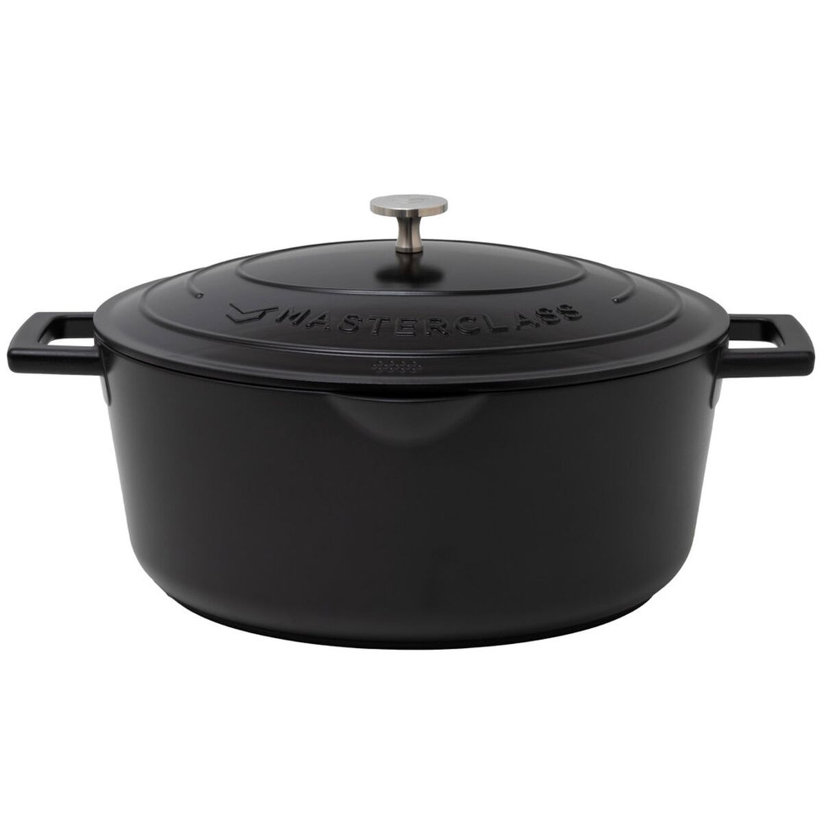 Oval non-stick-gryte 6 liter, svart