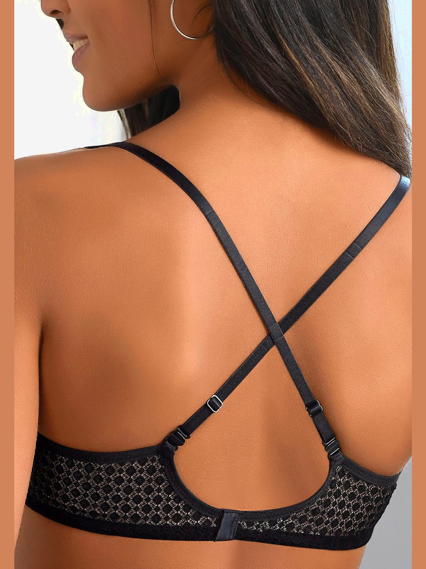 Soutien-gorge spécial t-shirt soutien-gorge à armatures tendance, encolure profonde, bonnets préformés sans couture