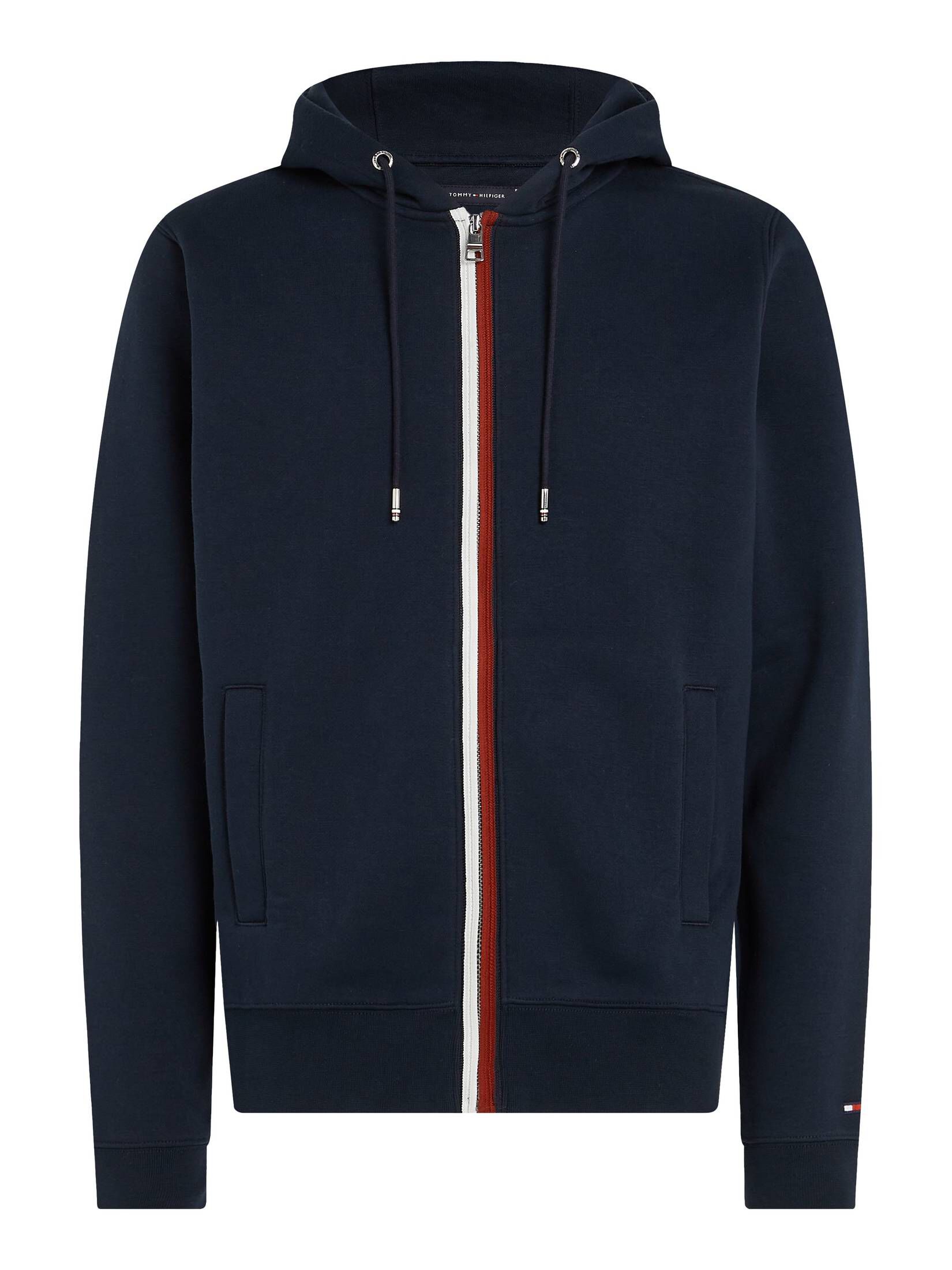 Tommy Hilfiger| Herren Kapuzenjacke SPLIT GLOBAL STRIPE ZIP HOODY