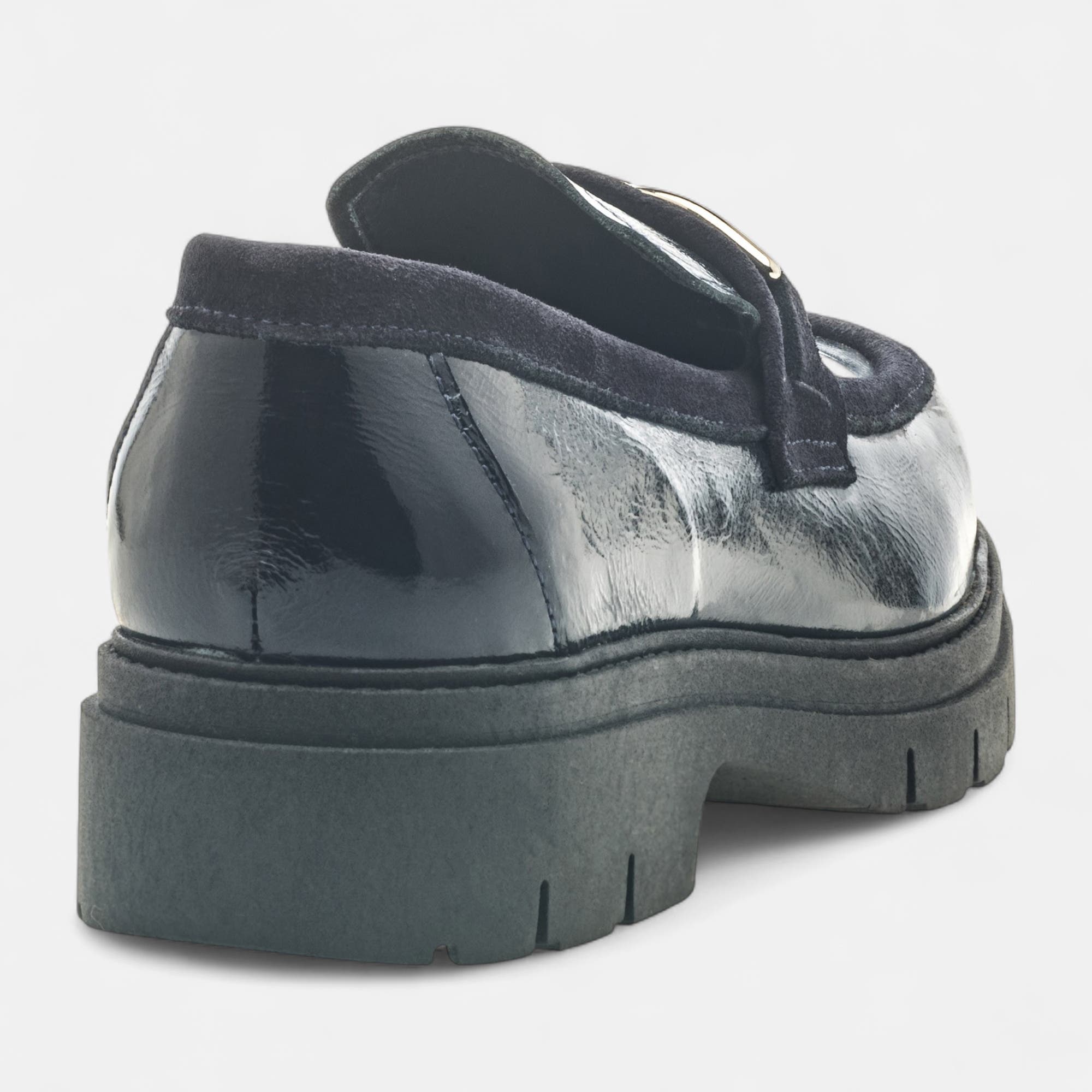 Mocassins Femme en cuir bleu marine