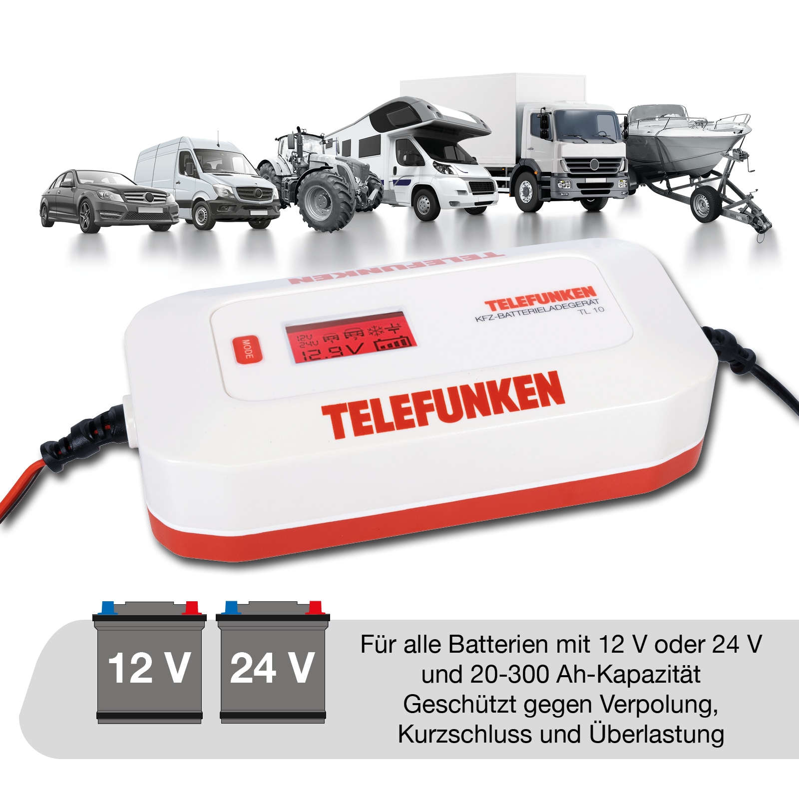 Telefunken Kfz-Batterieladegerät - versch. Ausführungen