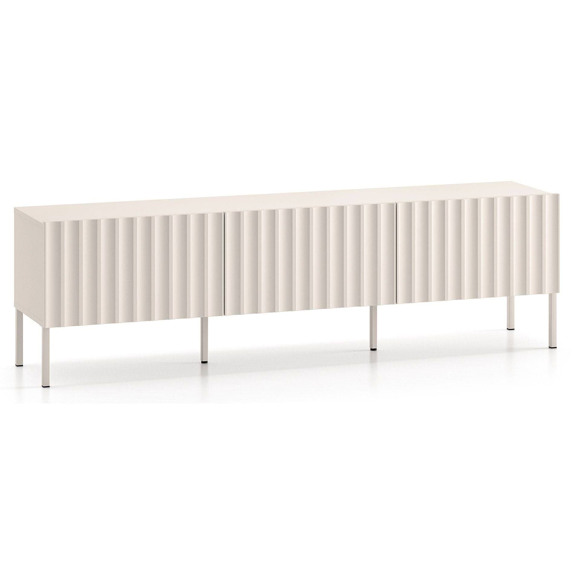 Selsey TV-Hängeboard mit geriffelten Fronten, hellbeige, 170 cm 170x32