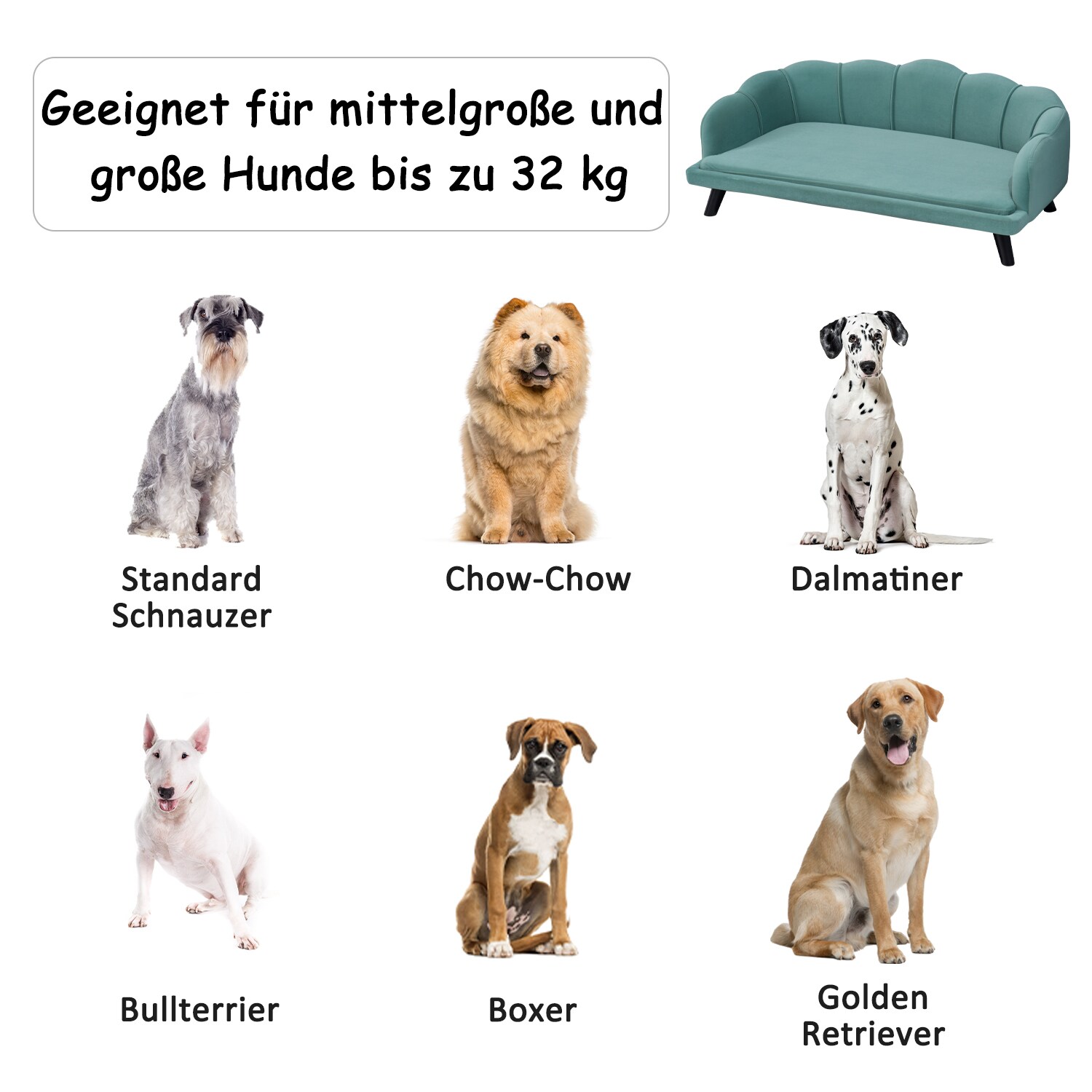 PawHut Hundesofa mit Rückenlehne 98,5B x 60,5T x 35,5H cm