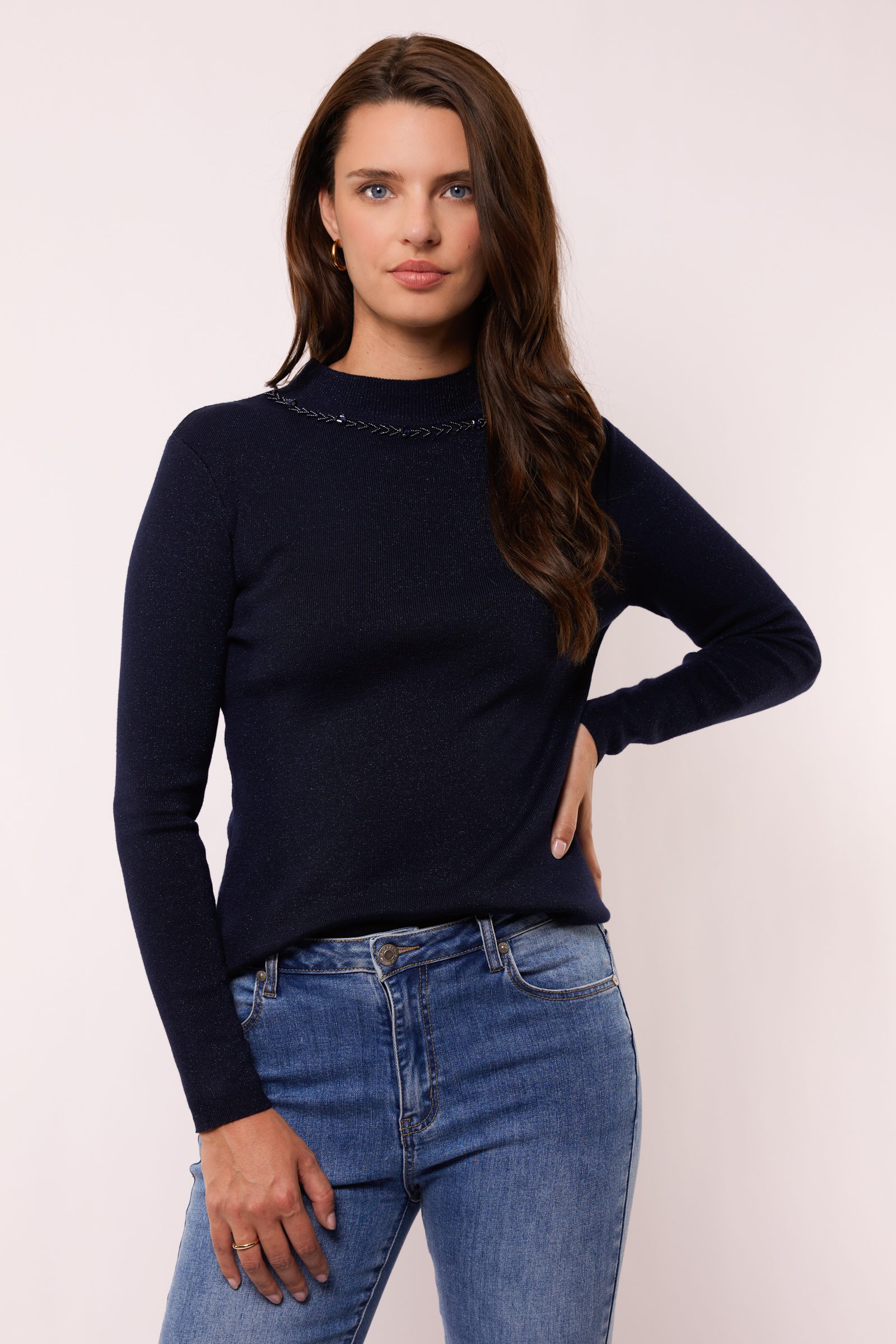 G-maxx - Kamille Knitted Top - Dark Night Blue