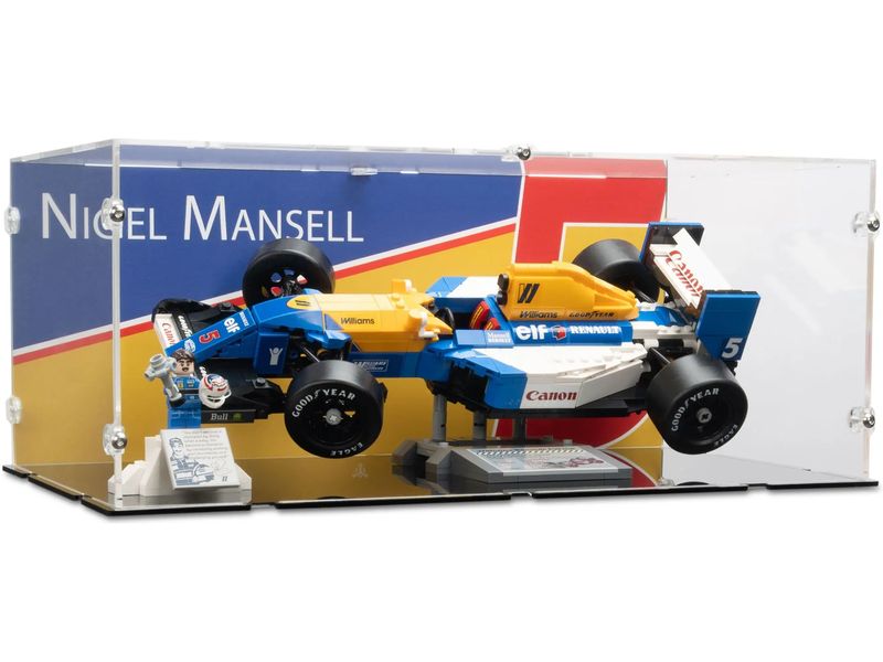 iDisplayit Acryl-Display Williams Racing FW14B mit Nigel Ma Elegantes Acryl-Display für die LEGO Sammlung