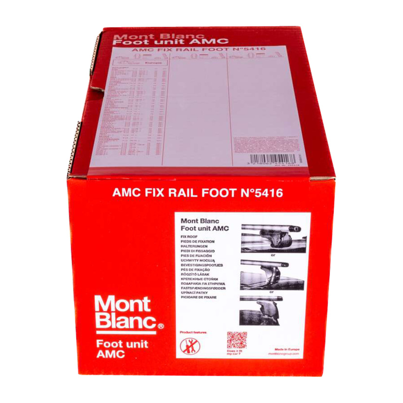 Fotsett for åpne/integrerte rails 4-pk