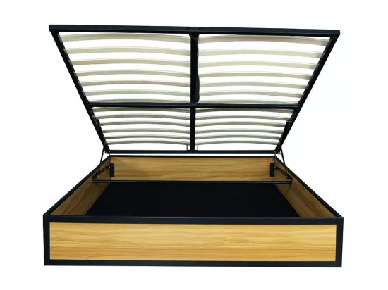 Lit coffre industriel 140 x 190 cm JERSEY