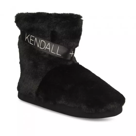 Chaussons bottines NOIR KENDALL+KYLIE