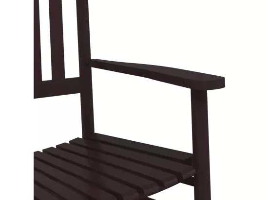 Chaises à bascule sièges incurvés lot de 2 brun peuplier massif