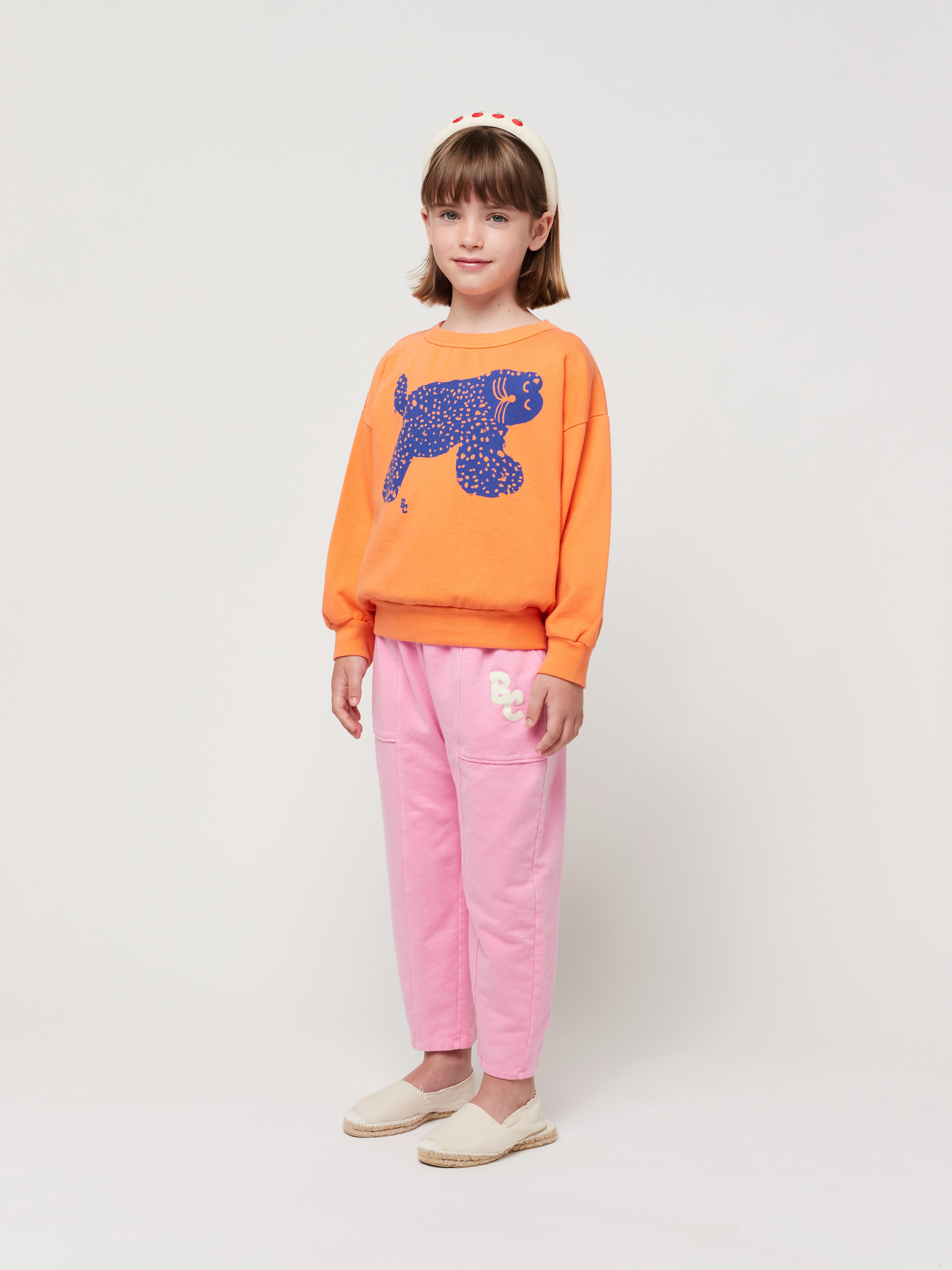 Sweatshirt BIG CAT in orange
