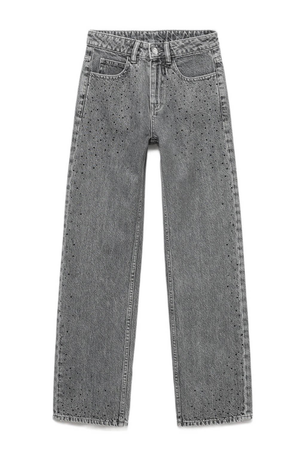 MANGO TEEN straight leg jeans grey denim