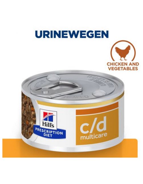 Hill's Prescription Diet C\/D Multicare Urinary Care Stoofpotje Blik - Hondenvoer - Kip Groente 156 g