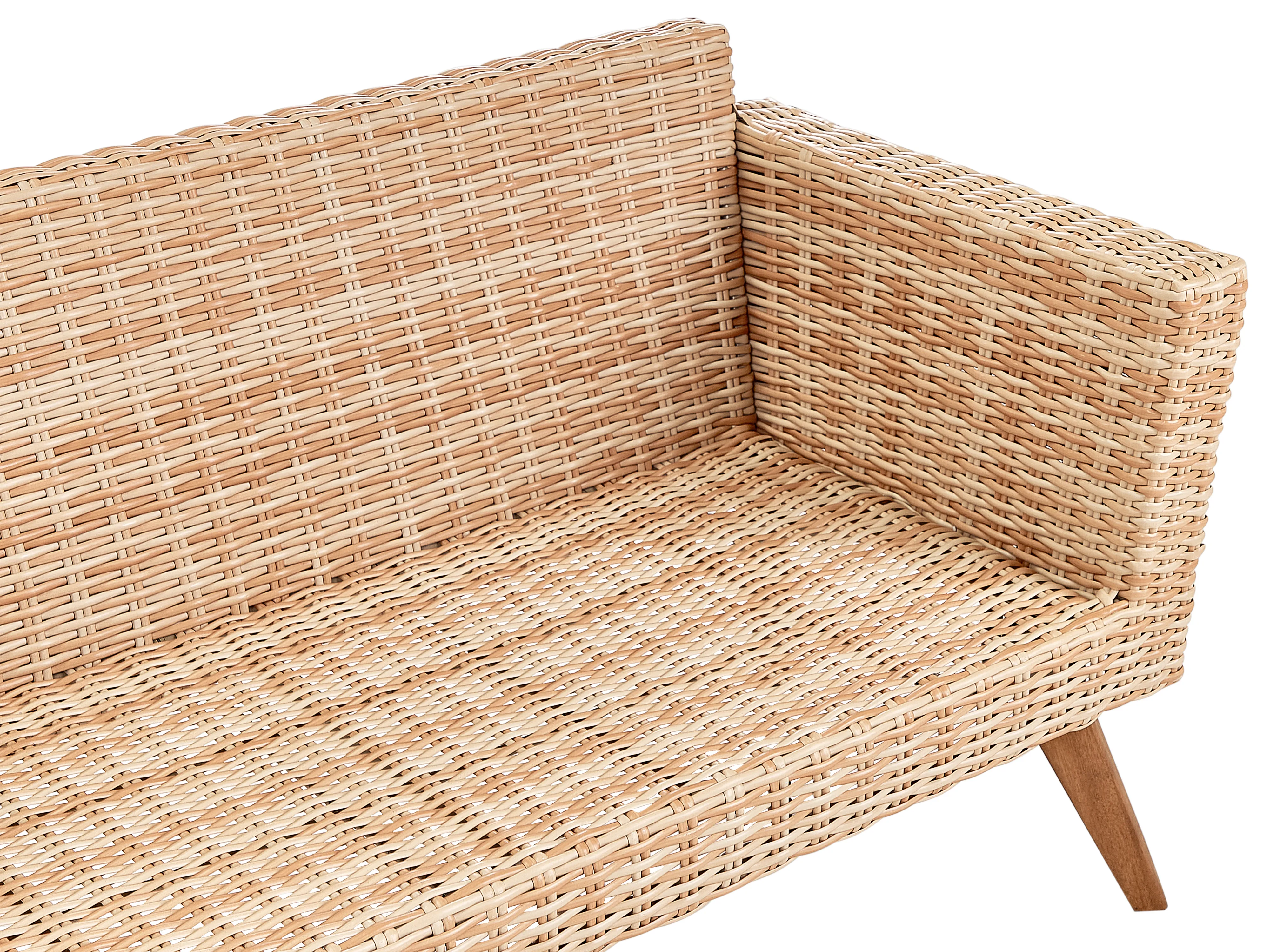 Loungeset met tafel 4-zits VITTORIA PE rotan Gebroken wit