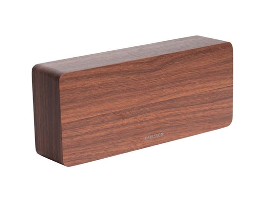KARLSSON - Réveil en bois chiffres lcd tube bois foncé