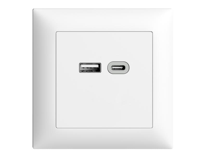 Feller EDIZIOdue USB-Ladesteckdose USB A C, 18 W, UP Feller EDIZIOdue UP USB Ladesteckdose