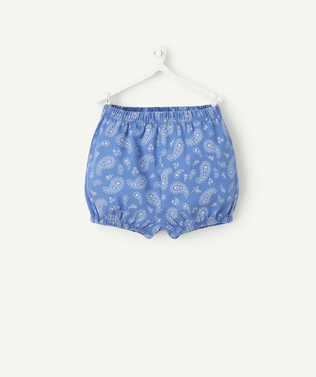 short bloomer bébé fille en viscose responsable imprimé cachemire