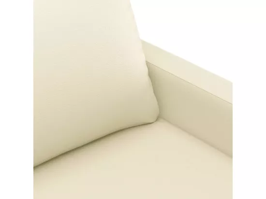 Canapé à 2 places Crème 140 cm Similicuir