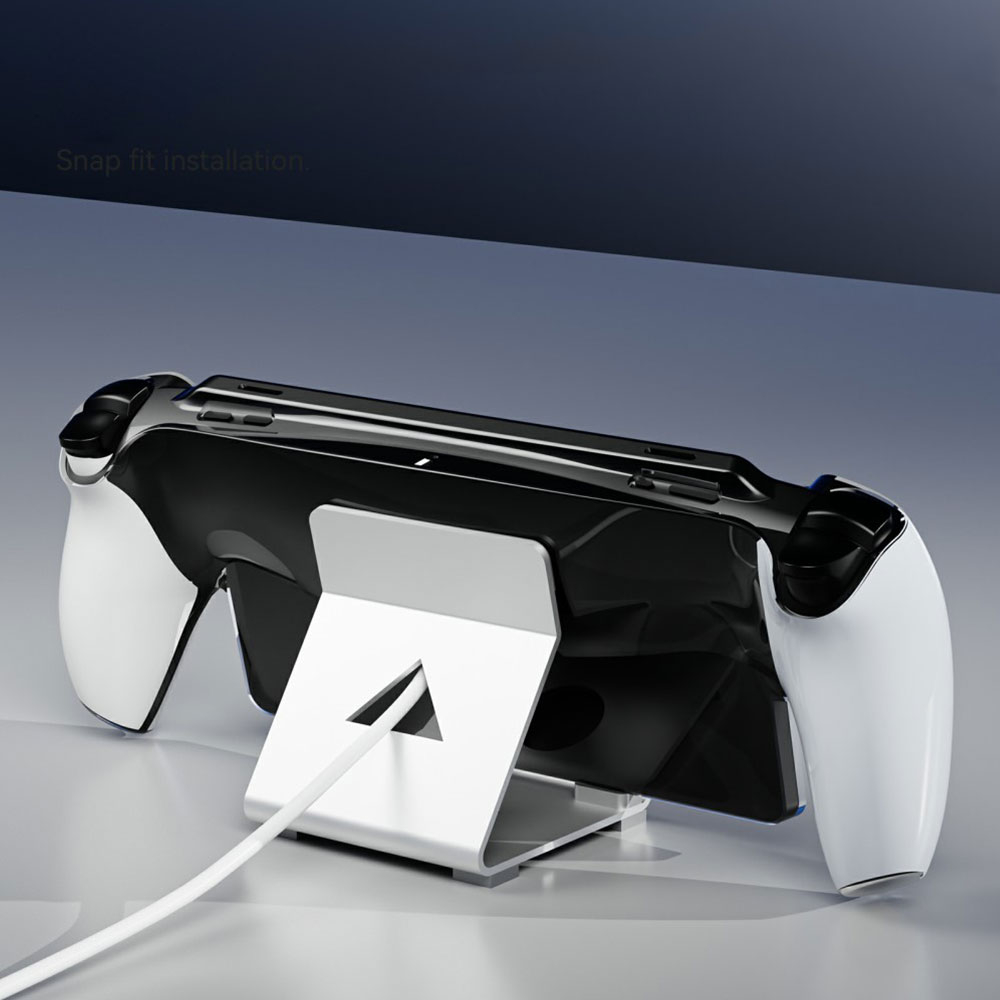 Sony PlayStation Portal Remote Player Controller Bruchsichere Vorderseite und Rückseite Silikon Case Schutzhülle (hart) - Transparent