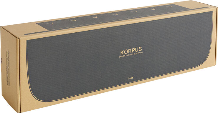 Hay Korpus Shelf-Large 7 hooks-Midnight Midnight blue