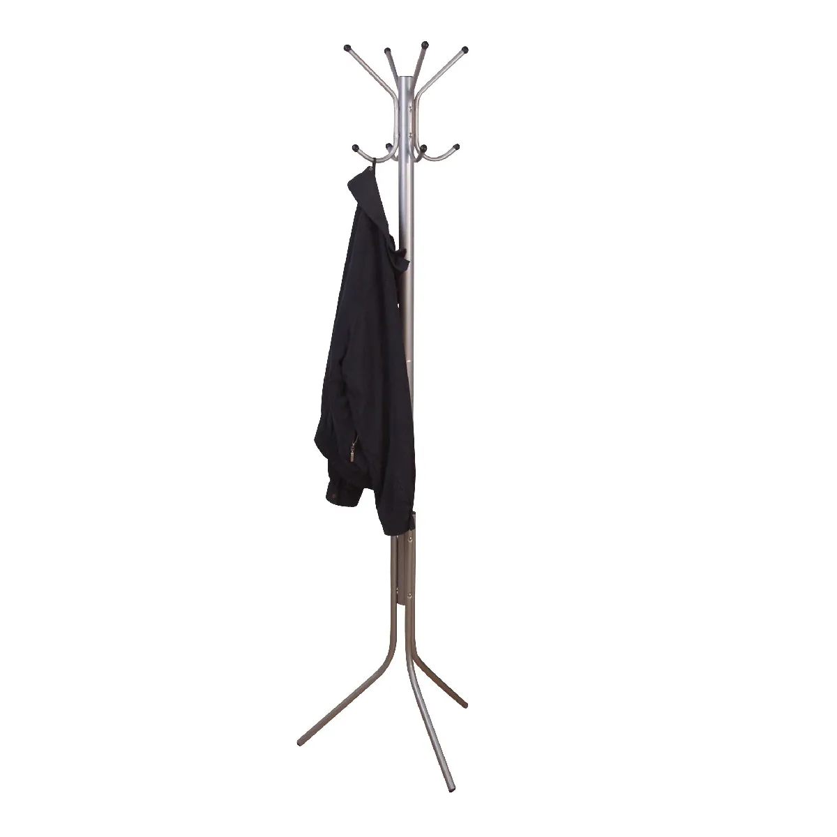 Decoshop26 Porte-manteau simple 8 crochets aluminium