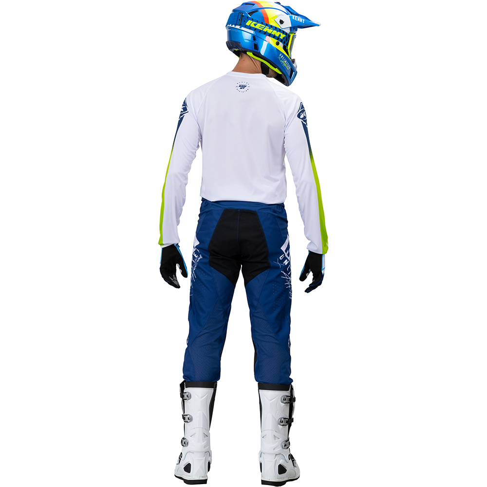 Kenny - Maillot Performance Stripes Blanc / Navy / Vert
