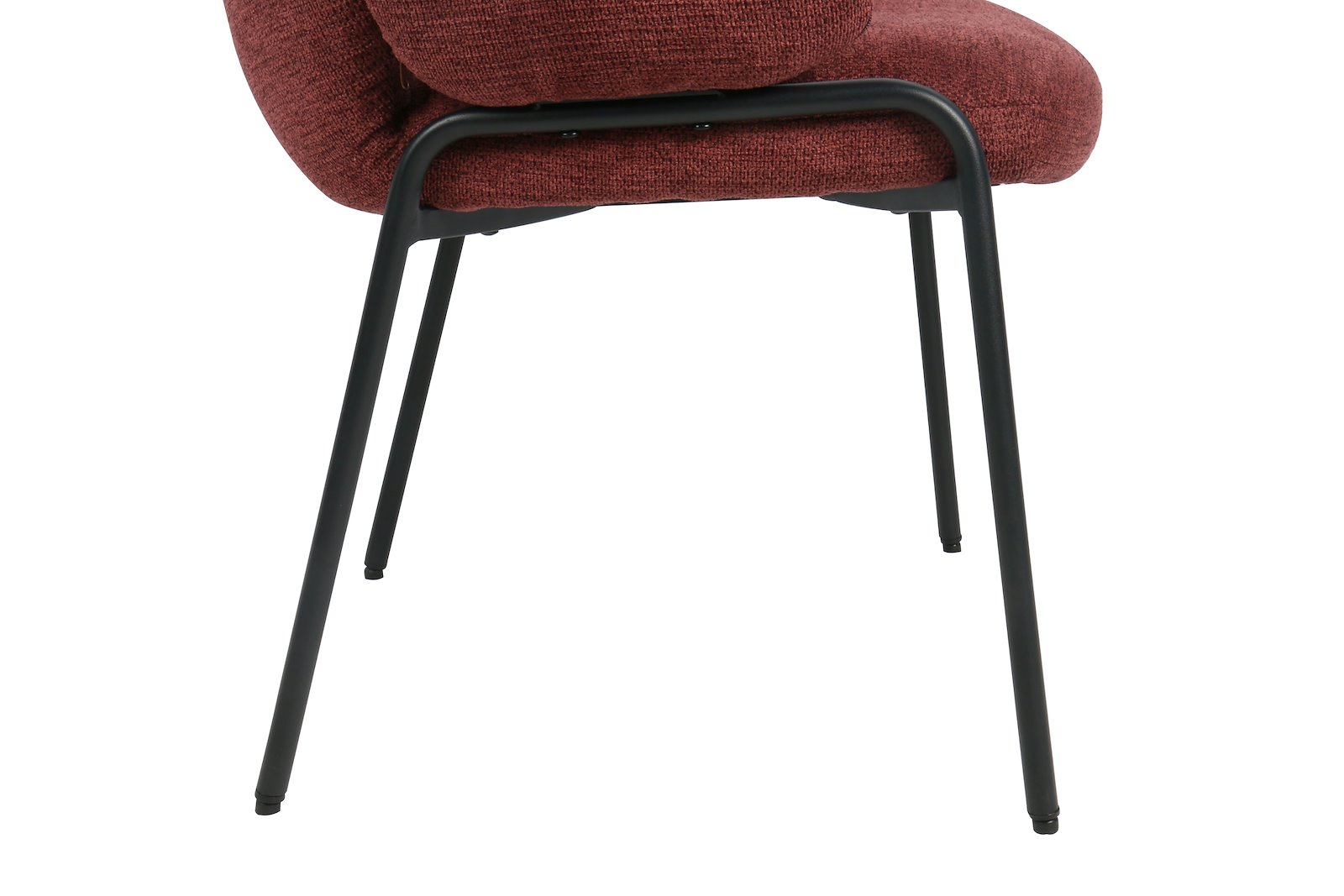 Bonnie spisestol med arm Tekstil Lord 98 Rød med sortlakkert ramme