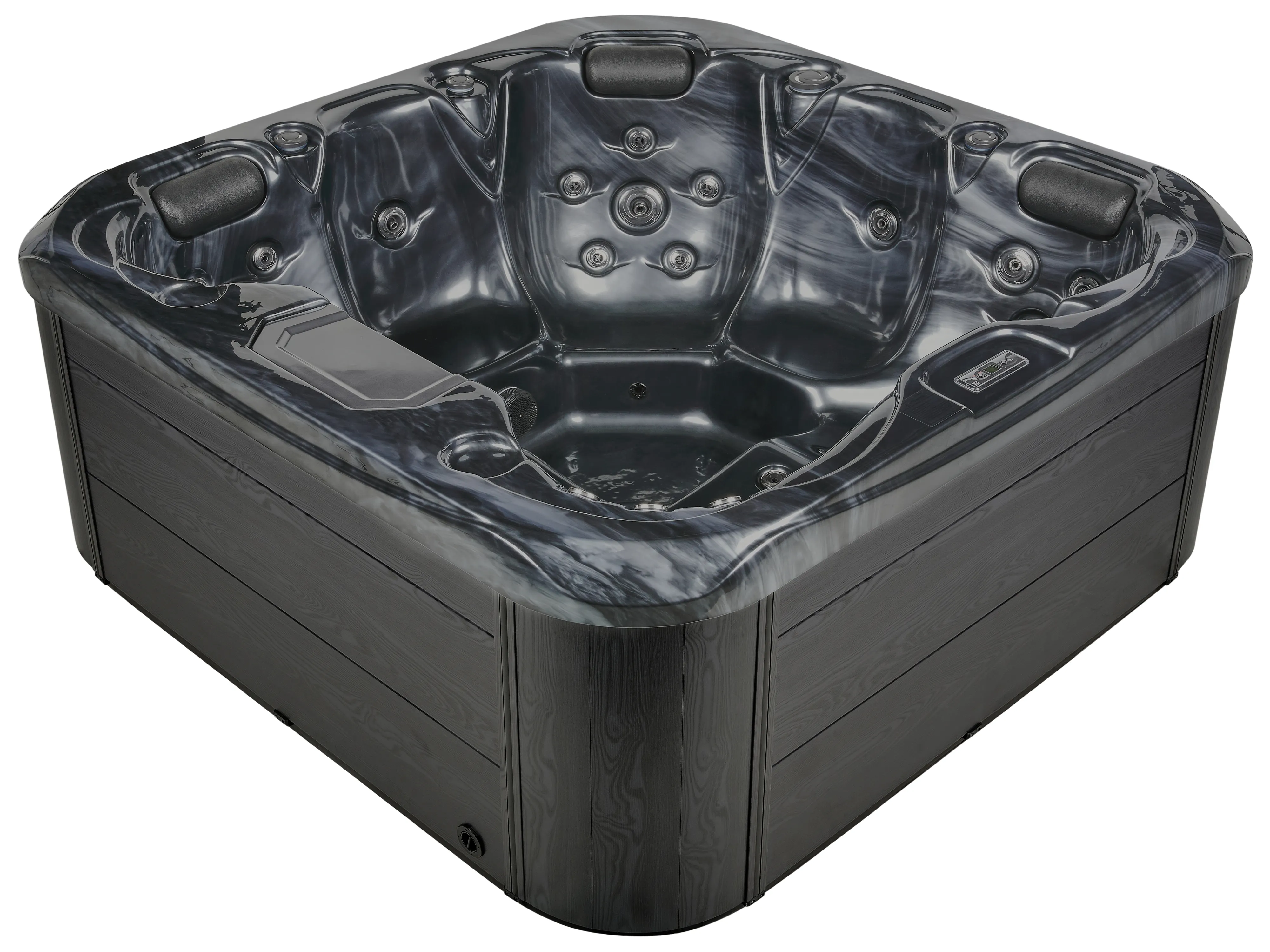 Buiten hottub met LED LASTARRIA Grafietgrijs