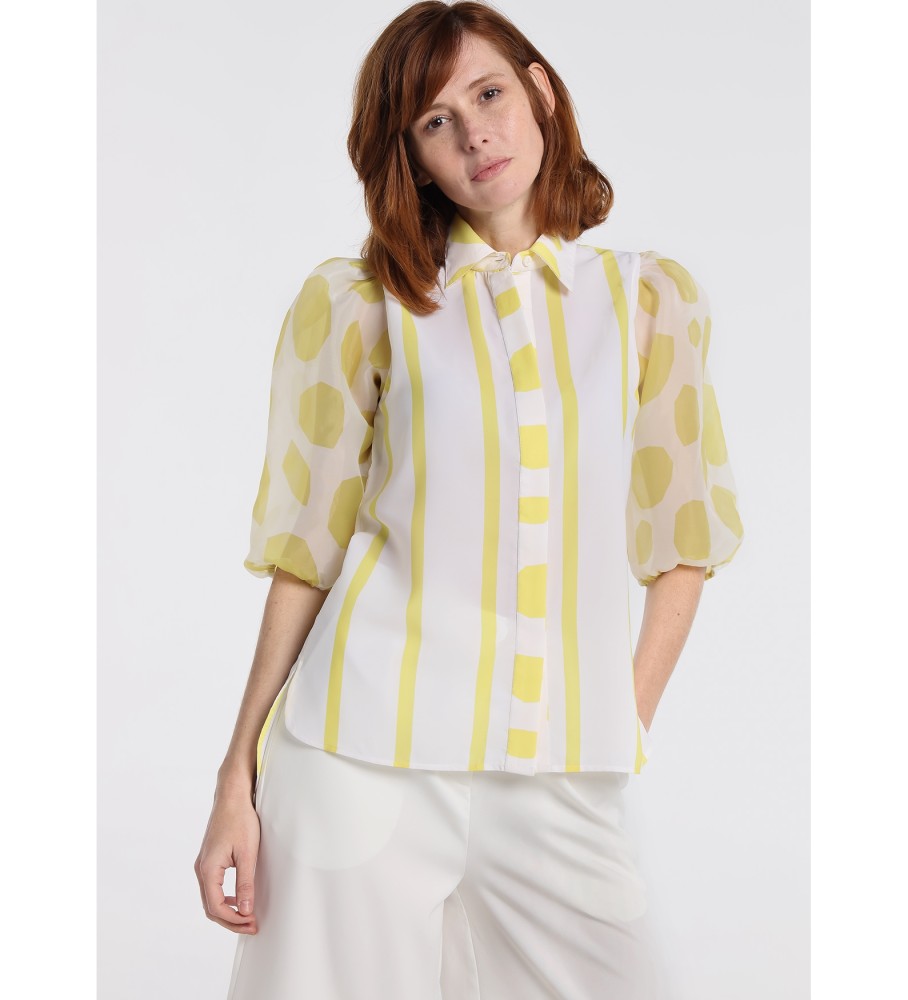 Victorio & Lucchino, Blusa V&L Cristal, branca e amarela