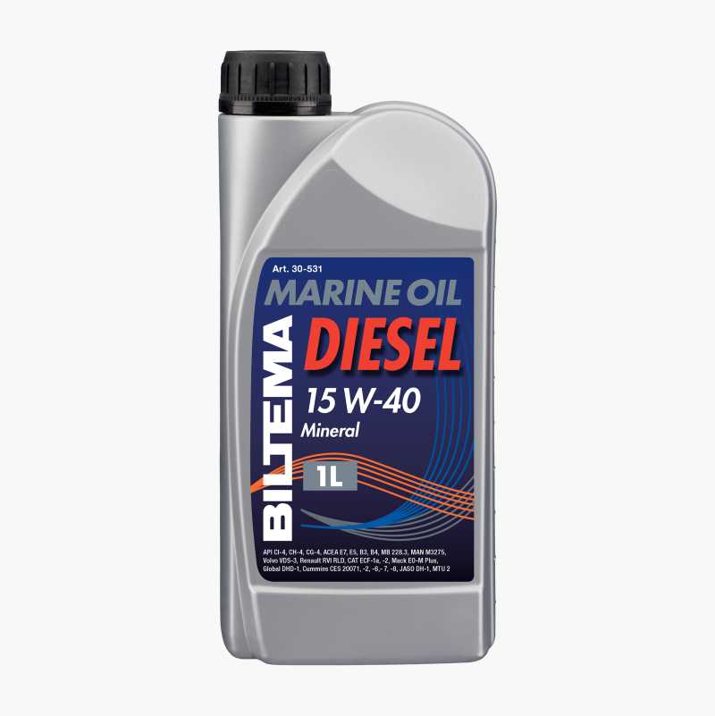 Dieselolje innenbordsmotor 15 W-40, 1 liter