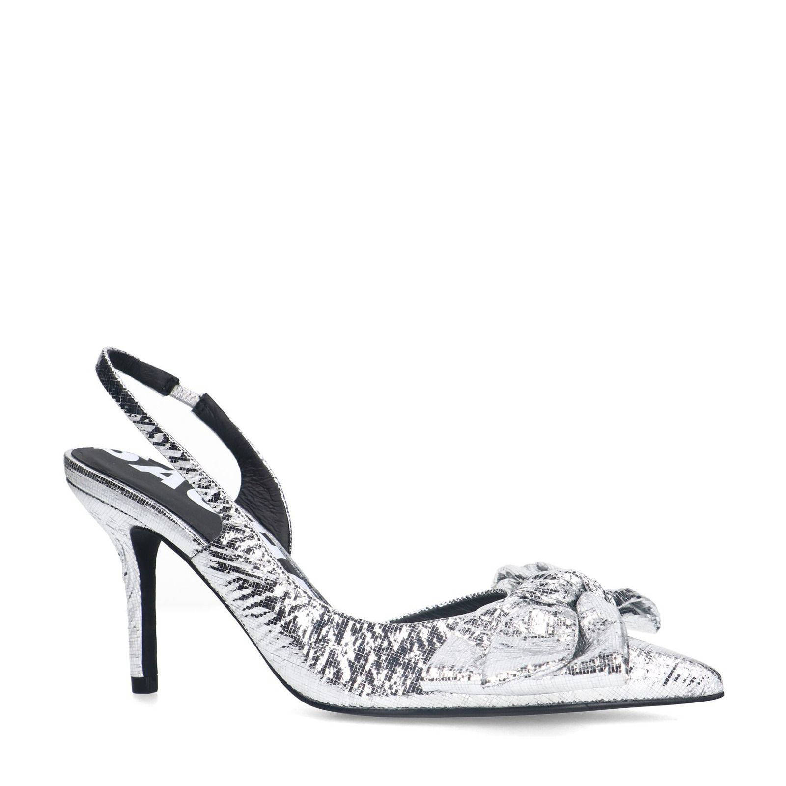 Sacha slingback pumps zilver