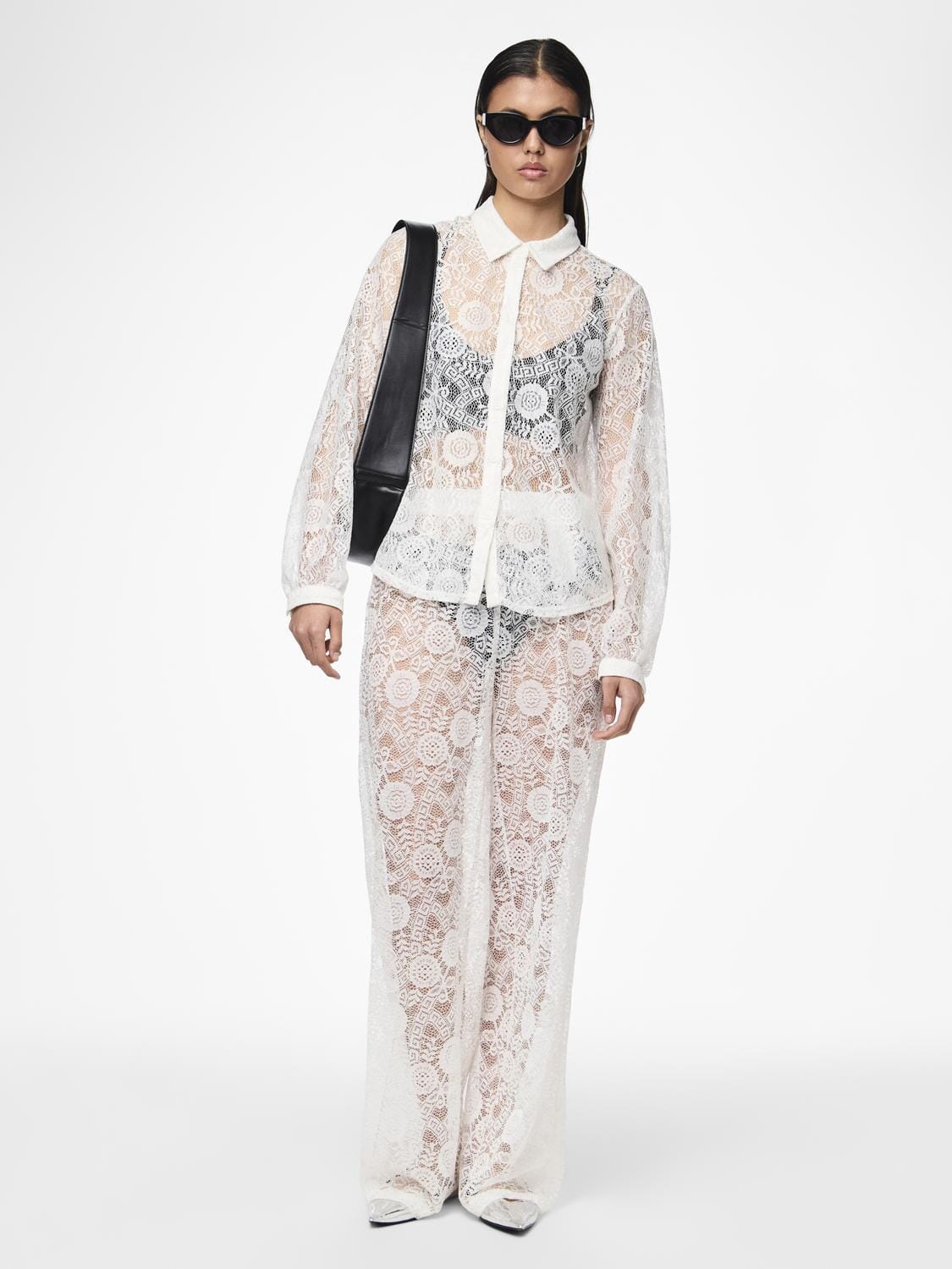 Pieces Pcolline Wide Lace Pants