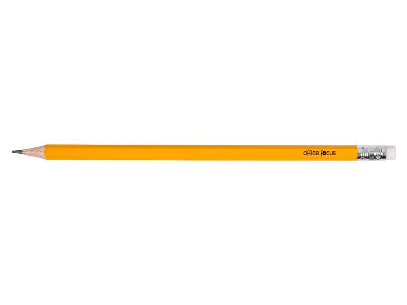 office focus Bleistift Office Focus mit Radiergummi 12 Stüc HB-Bleistift mit bruchfester Mine und Radiergummi