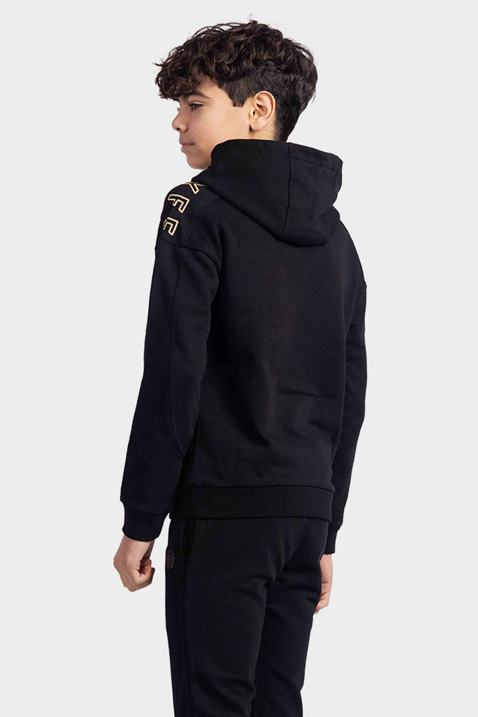 Cruyff Mover Hoodie Kids Zwart/Goud