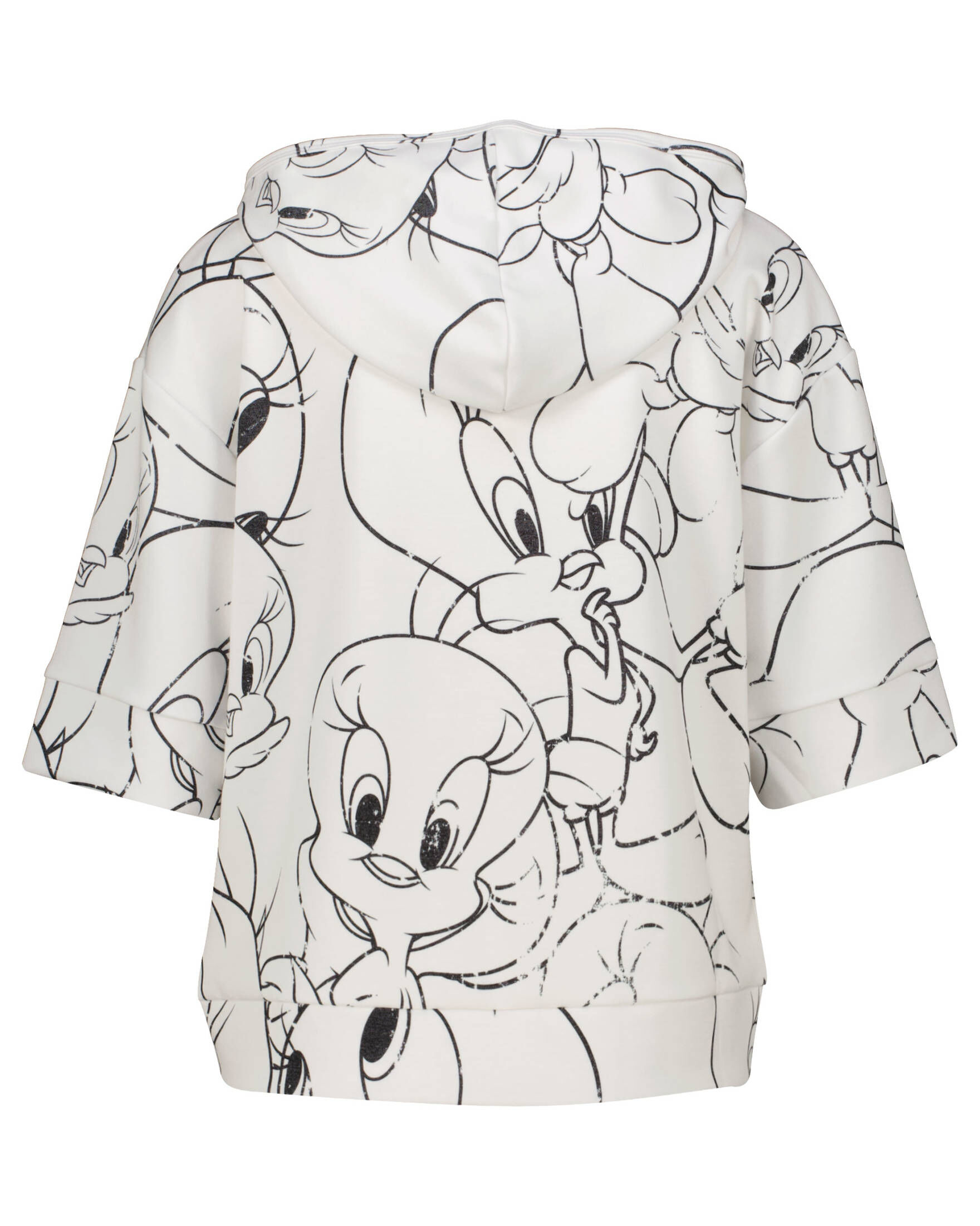 Princess goes Hollywood| Damen Sweatshirt mit Kapuze HOODY WITH TWEETY ALLOVER Kurzarm