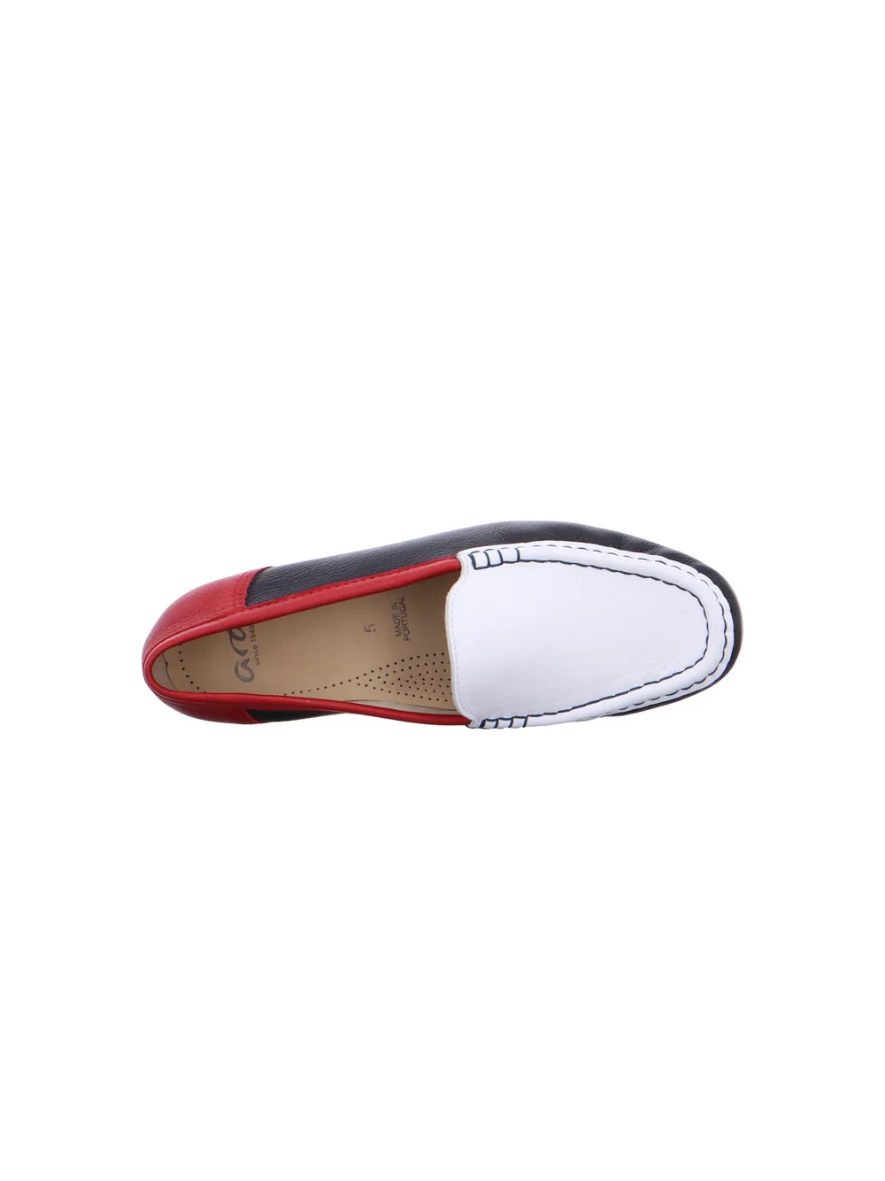 Slipper Atlanta weiß blau rot